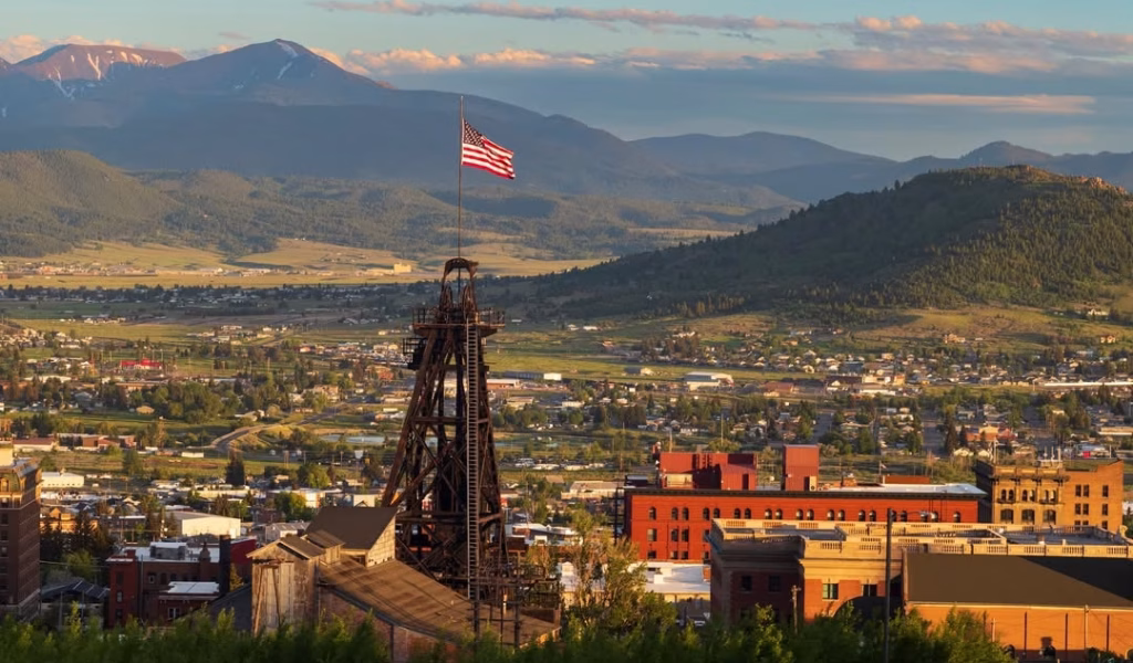 One of fourteen headframes, nicked named "gallows frames", dot the Butte, Montana skyline which mark the remnants of mines that made the area “The Richest Hill on Earth” in the early 1900's.